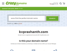 Tablet Screenshot of kvprashanth.com